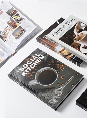 优选食谱装饰真书咖啡厅陈列饰品摆件西餐厨房样板间拍照摄影仿真