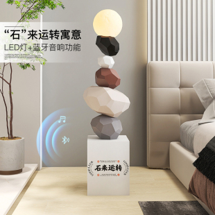 饰品展厅样板间雕塑乔迁礼物 创意轻奢落地摆件家用客厅沙发旁灯装