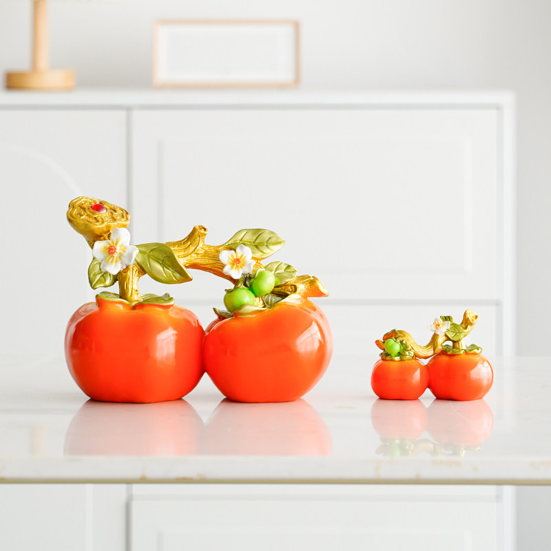 优选柿子万柿如意摆件中式招财客厅电视酒柜装饰品乔迁新居新年礼,家居饰品,装饰摆件,淘宝优惠券,粉丝福利购,淘宝优惠卷