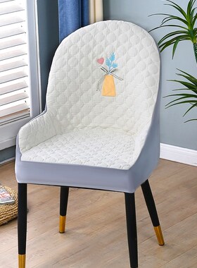 优选防滑底夹棉加厚弧形椅子套罩通用2024坐垫靠背一体家用餐桌扶