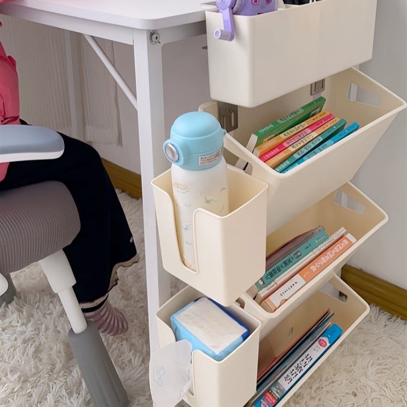 优选课桌收纳架桌侧挂边学生工作站办公室中学生多功能多层书架,收纳整理,书桌收纳置物架,淘宝优惠券,粉丝福利购,淘宝优惠卷