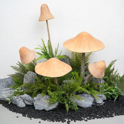 优选仿真蘑菇摆件户外园林景观装饰造景布置庭院花园阳台布景道具