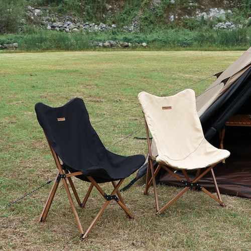 优选梦花园户外便携超轻折叠椅铝合金沙滩靠背休闲椅露营月亮椅钓