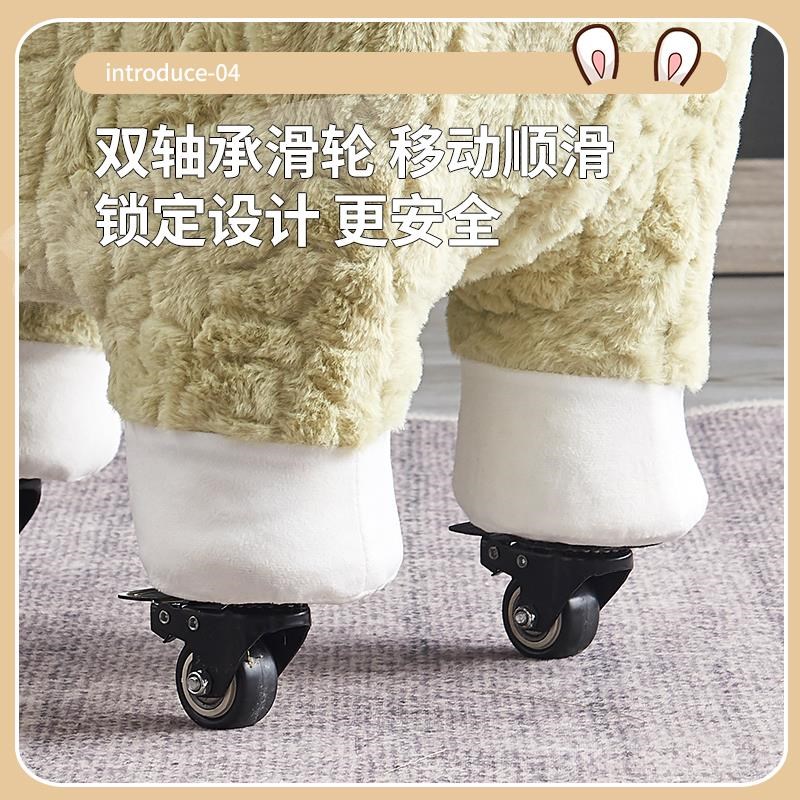 优选羊驼座椅带滑轮坐凳红的椅子创意偶成玩人款大号坐椅带轮子网