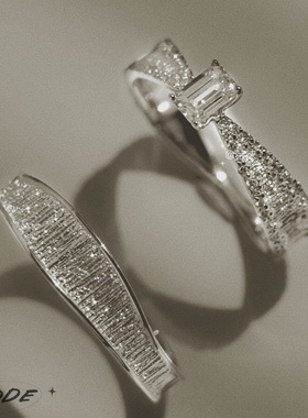 auQDE日韩热销情侣款锆石戒指