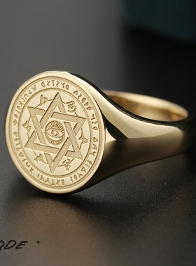 荷鲁斯上帝之眼戒指女男共济会