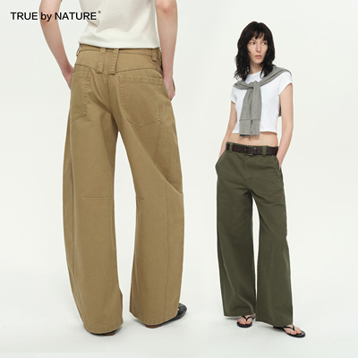 TRUEbyNATURE低腰弯刀休闲裤