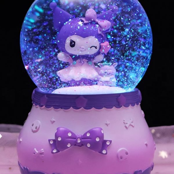 库洛米水晶球音乐盒女孩子儿童生日礼物网红小海狸飘雪八音盒摆件