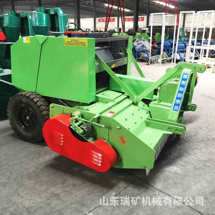 家用全自动小麦稻草粉碎打捆一体机干牧草拾捡打包打捆机