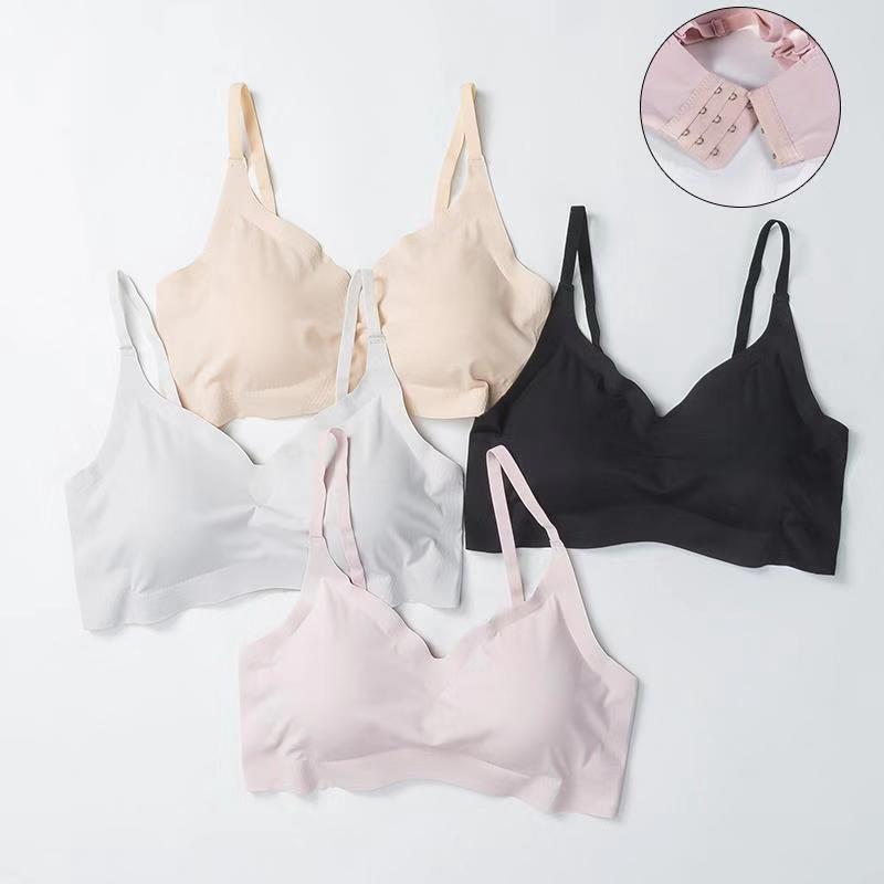安心日本尚品无痕勾扣式文胸运动 美背无钢圈瑜伽睡眠运动内衣