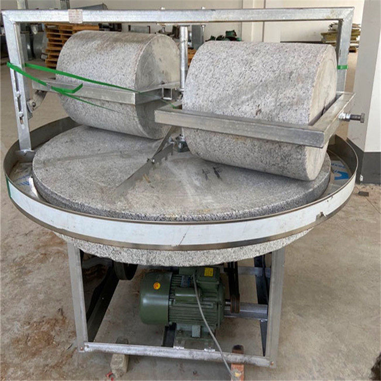 1.5花岗岩石碾磨红豆全麦粉 半自动小麦粉研磨机 碾剁椒酱
