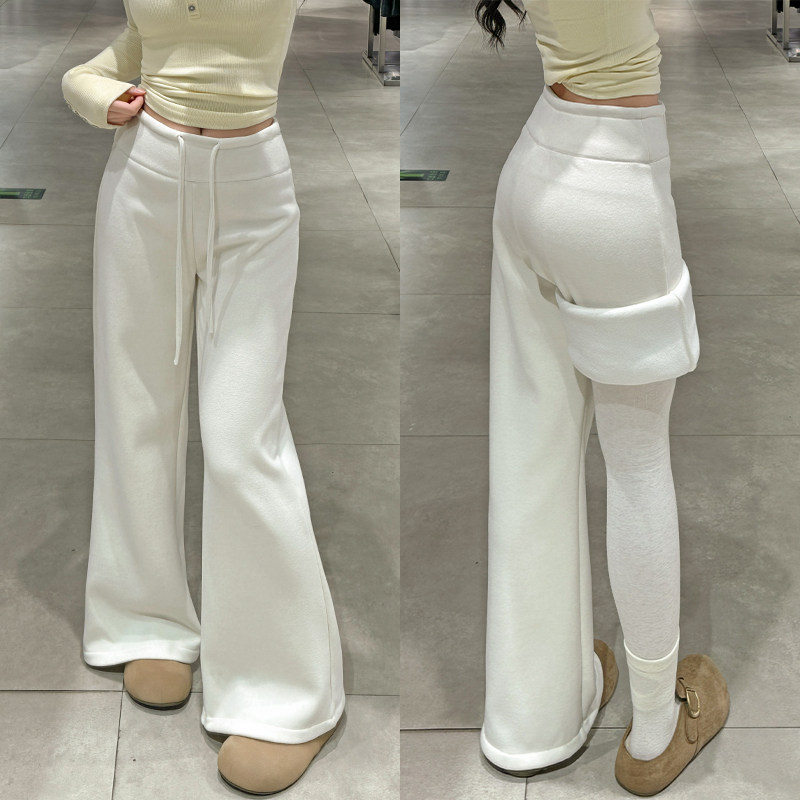 百搭加绒加厚阔腿裤女2025新款秋冬高腰显瘦糯米裤瑜伽运动卫裤子,女装/女士精品,休闲裤,淘宝优惠券,粉丝福利购,淘宝优惠卷