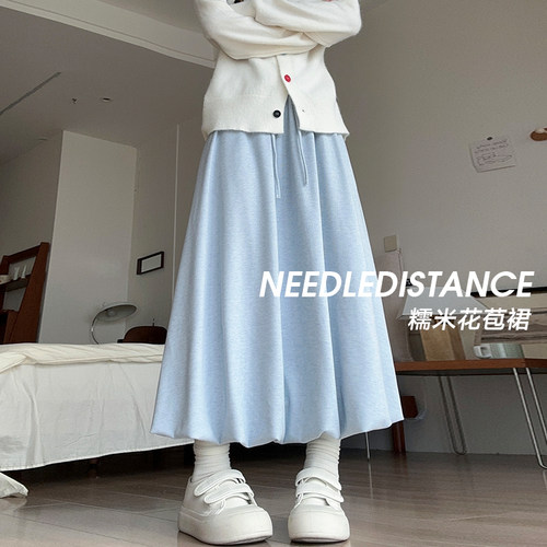糯米花苞裙女士2025年秋新款宽松