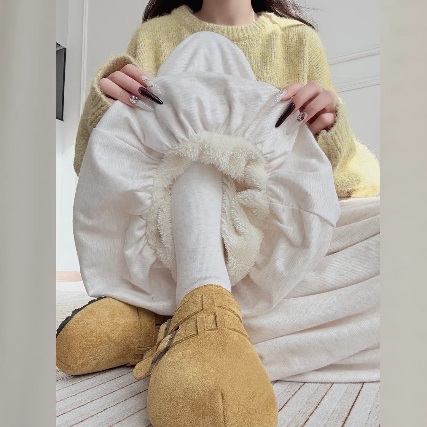 复古高腰花苞裙裤女秋冬季2026新款通勤风慵懒遮胯显瘦半身裙裤,女装/女士精品,休闲裤,淘宝优惠券,粉丝福利购,淘宝优惠卷