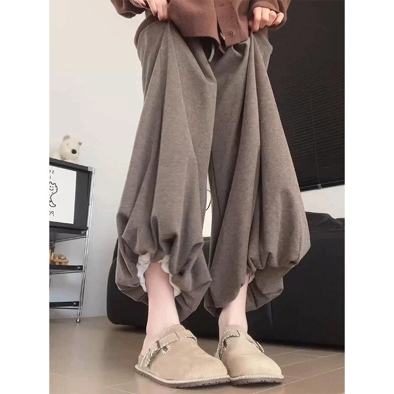 糯米花苞休闲裙裤女秋冬季2026新款流行宽松百搭高腰显瘦阔腿裤子,女装/女士精品,休闲裤,淘宝优惠券,粉丝福利购,淘宝优惠卷