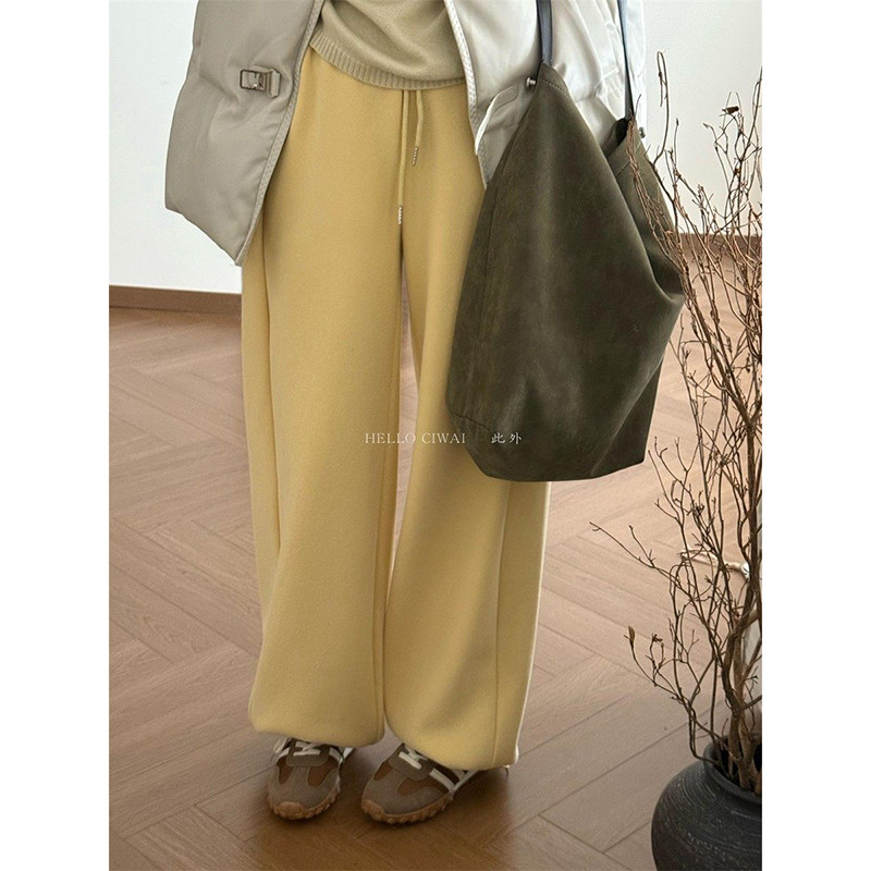 复古高级感长裤松弛感外穿垂感拖地裤高腰山本阔腿休闲糯米裤女秋,女装/女士精品,休闲裤,淘宝优惠券,粉丝福利购,淘宝优惠卷