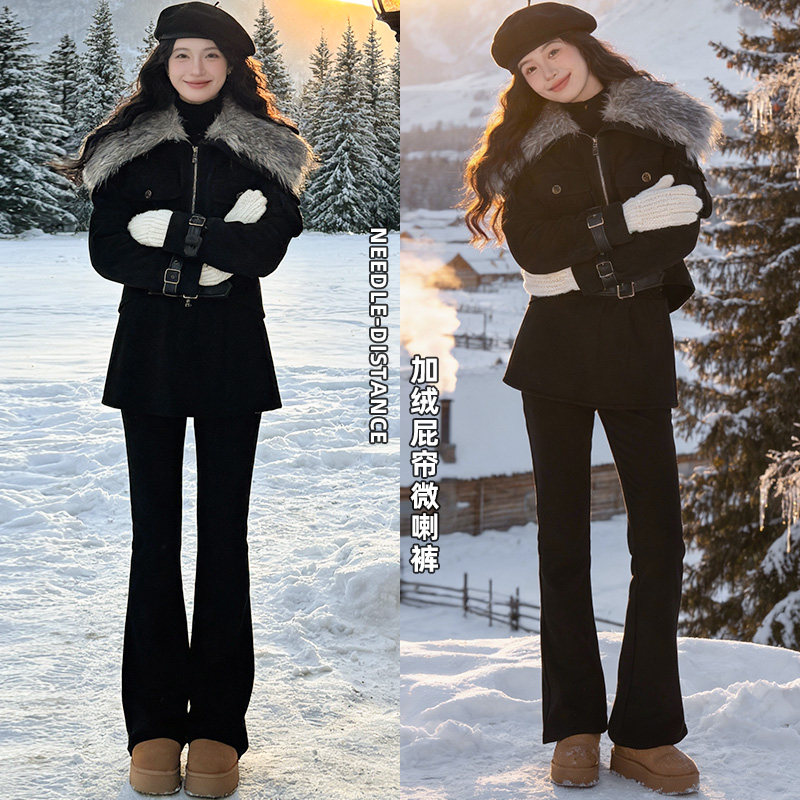 带屁帘微喇裤子女秋冬2026新款宽松垂感阔腿加绒喇叭马蹄运动卫裤,女装/女士精品,休闲裤,淘宝优惠券,粉丝福利购,淘宝优惠卷