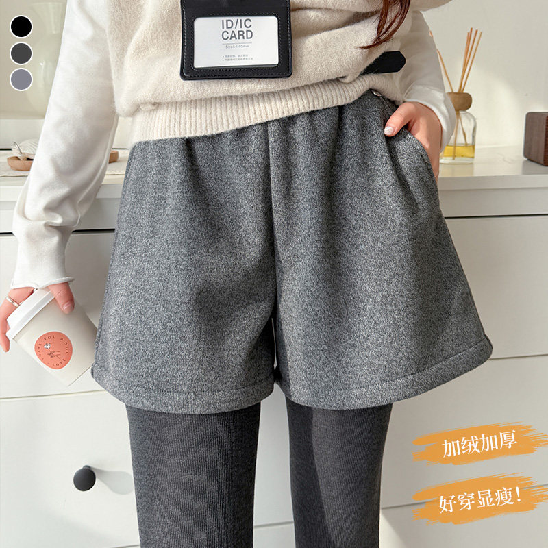 毛呢阔腿短裤女洋气2026冬季新款高腰直筒显瘦韩式休闲风加绒短裤,女装/女士精品,短裤,淘宝优惠券,粉丝福利购,淘宝优惠卷