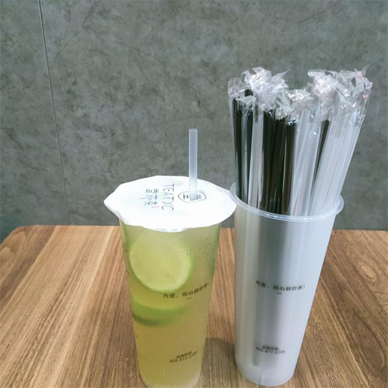 细吸管一次性15/17/19/21/23/25cm独立包装奶茶沙冰果汁豆浆饮料