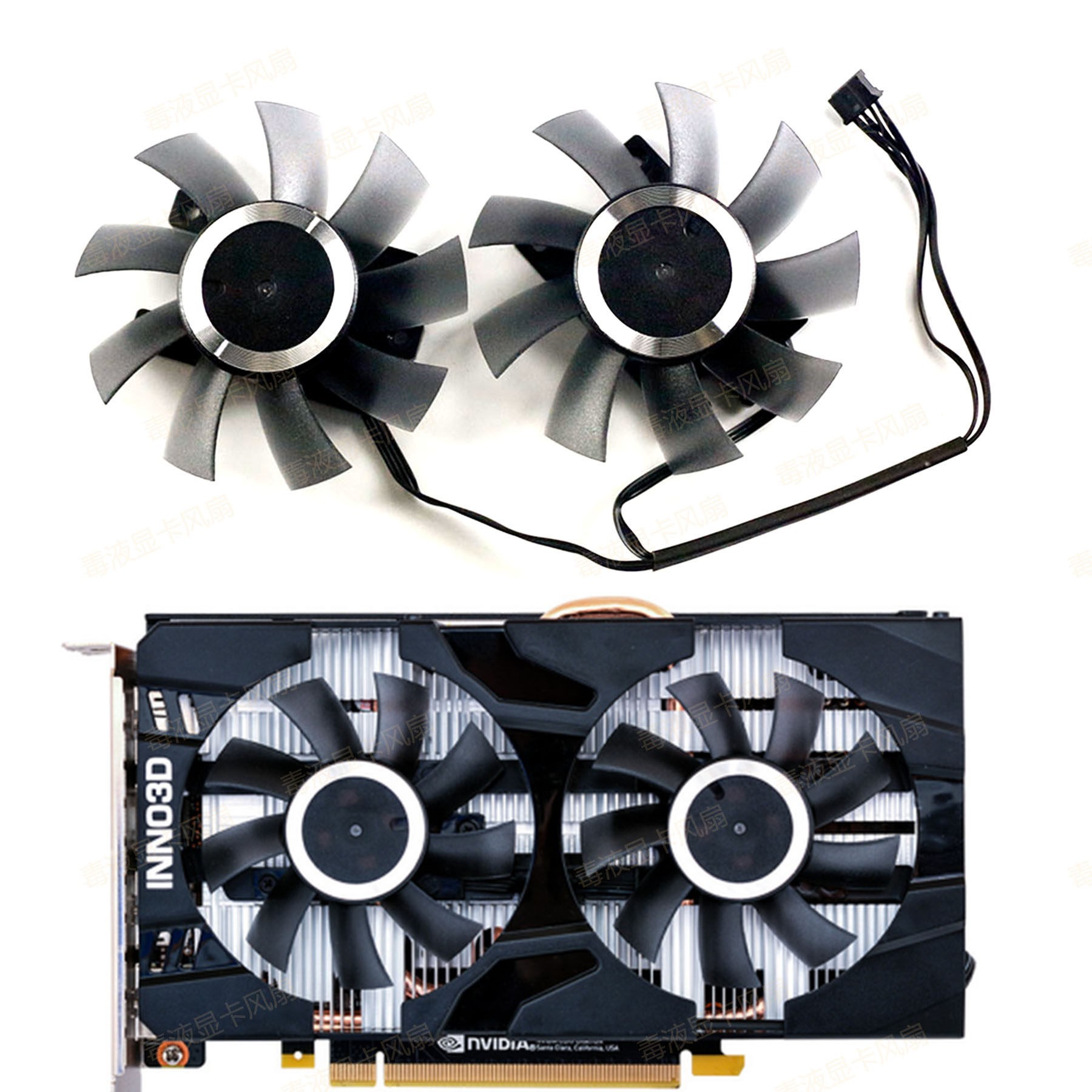 INNO3D/映众1660 1660ti 2060 TWIN X2黑金至尊显卡风扇CF-12815S