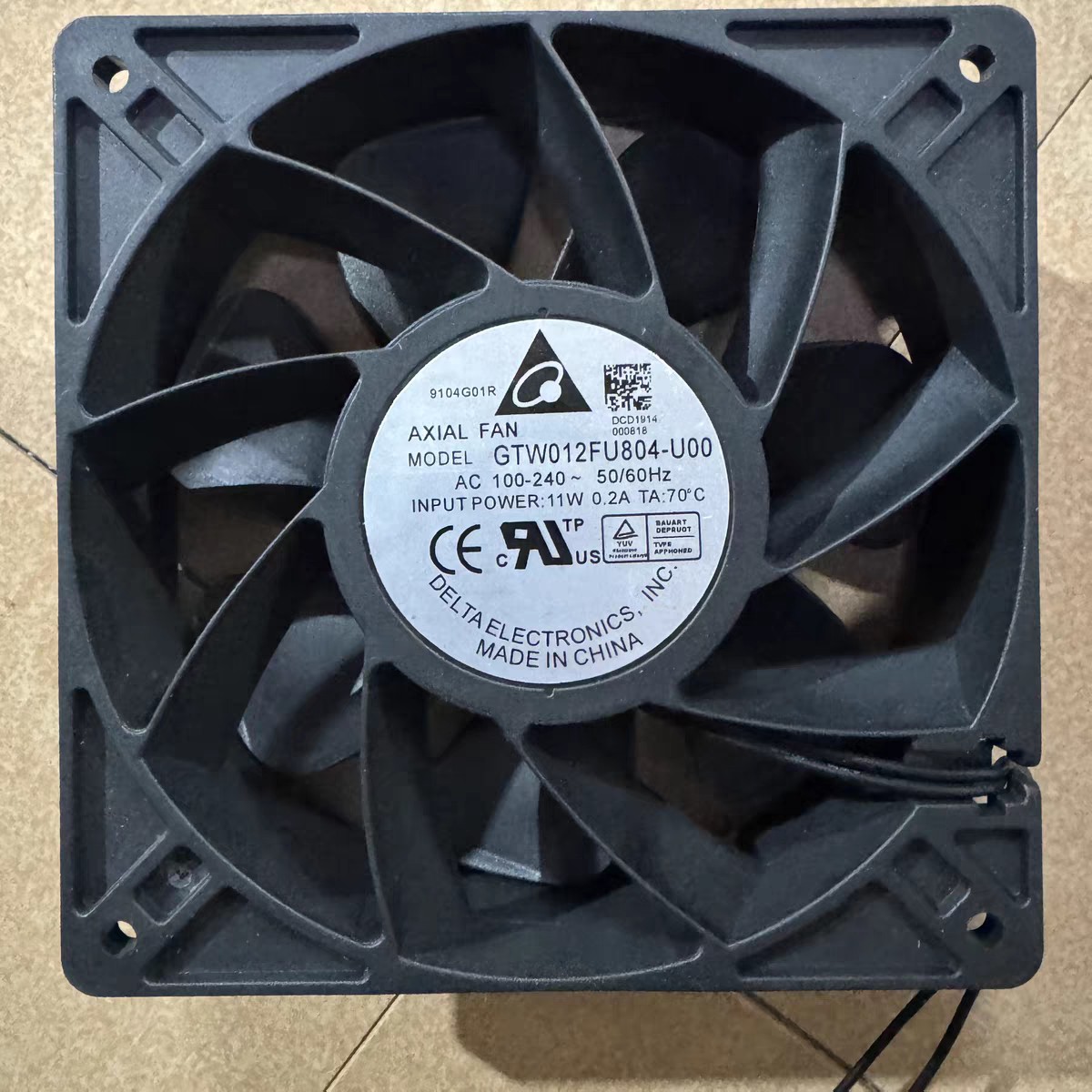 台达原装GTW012FU804-U00 12038 EC散热风扇24V-220V 0.2A静音图片