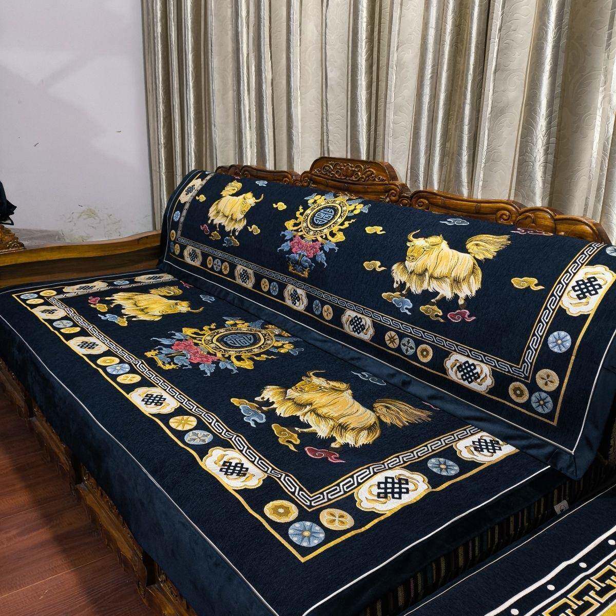 西藏包邮龙凤藏式垫子藏族藏式靠背垫藏床垫子藏族藏式床边