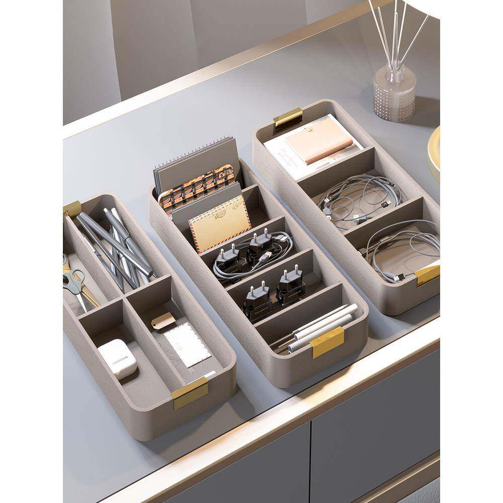 不止收纳桌面数据线收纳盒家用分格电脑手机充电线电源绕线整理盒