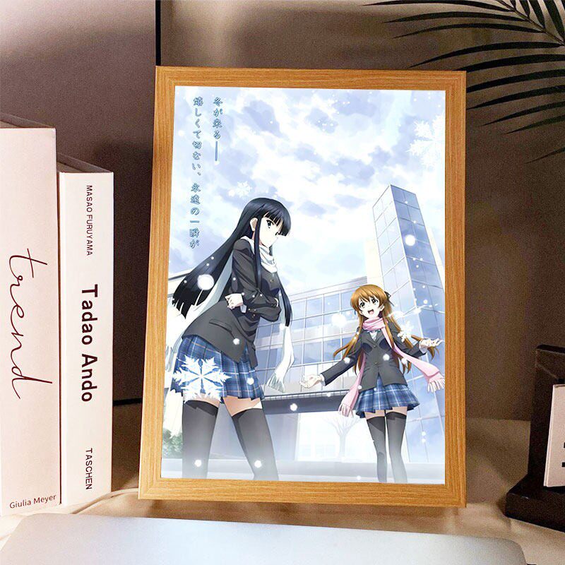 白色相簿灯光画冬马和纱相框二次元模型2挂画周边小木曾雪菜灯画