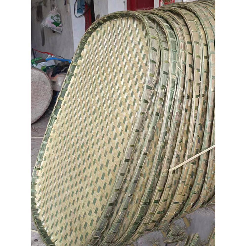 竹编长方形簸箕家用晾晒神器底部加固筛子竹制品纯手工茶叶收纳筐