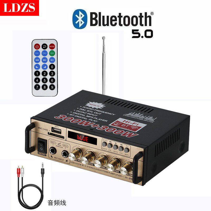迷你小型功放机蓝牙音频功率放大器220V12伏电源功放器音箱功放机