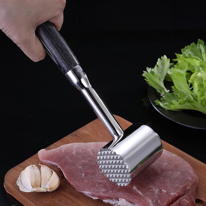 新款敲肉锤304不锈钢厨房家用牛排锤肉器耐用防滑加重捶打器