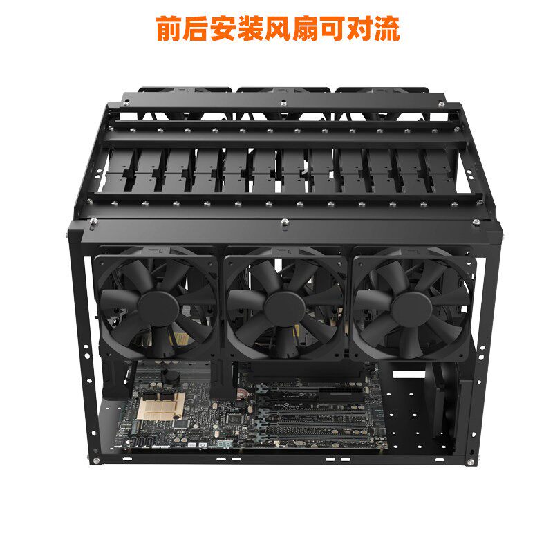 欣业达E02H24盘开放式可叠加硬碟架支持EATX主板24个机械硬碟主机