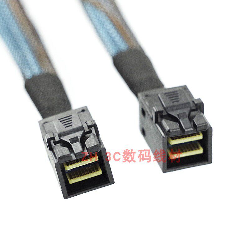 全新Mini SAS线HD高速SFF-8643转SFF8643伺服器12G数据线50CM 1米