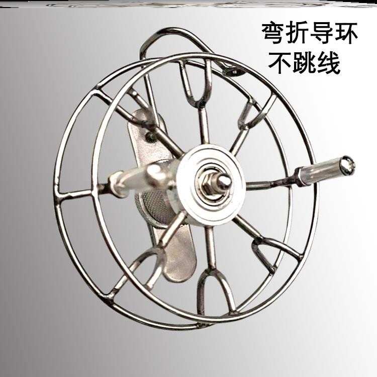 八卦轮盘手拨轮改良版谷轮全金属鱼轮带卸力双轴承手工车盘前打轮
