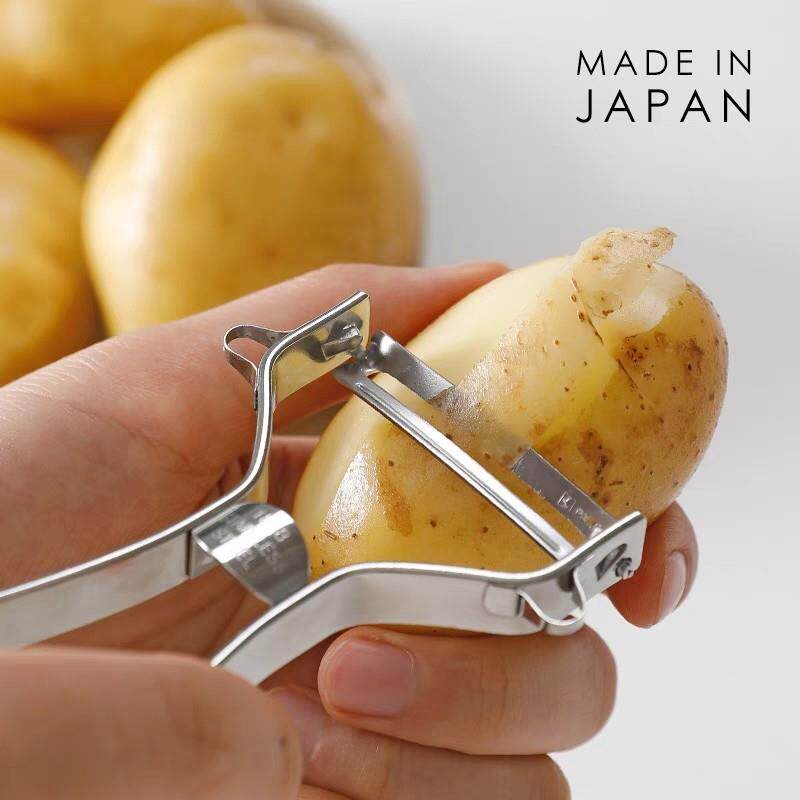 日本进口多功能削皮刀不锈钢土豆刨芽去皮器蔬菜水果刨刀削皮器