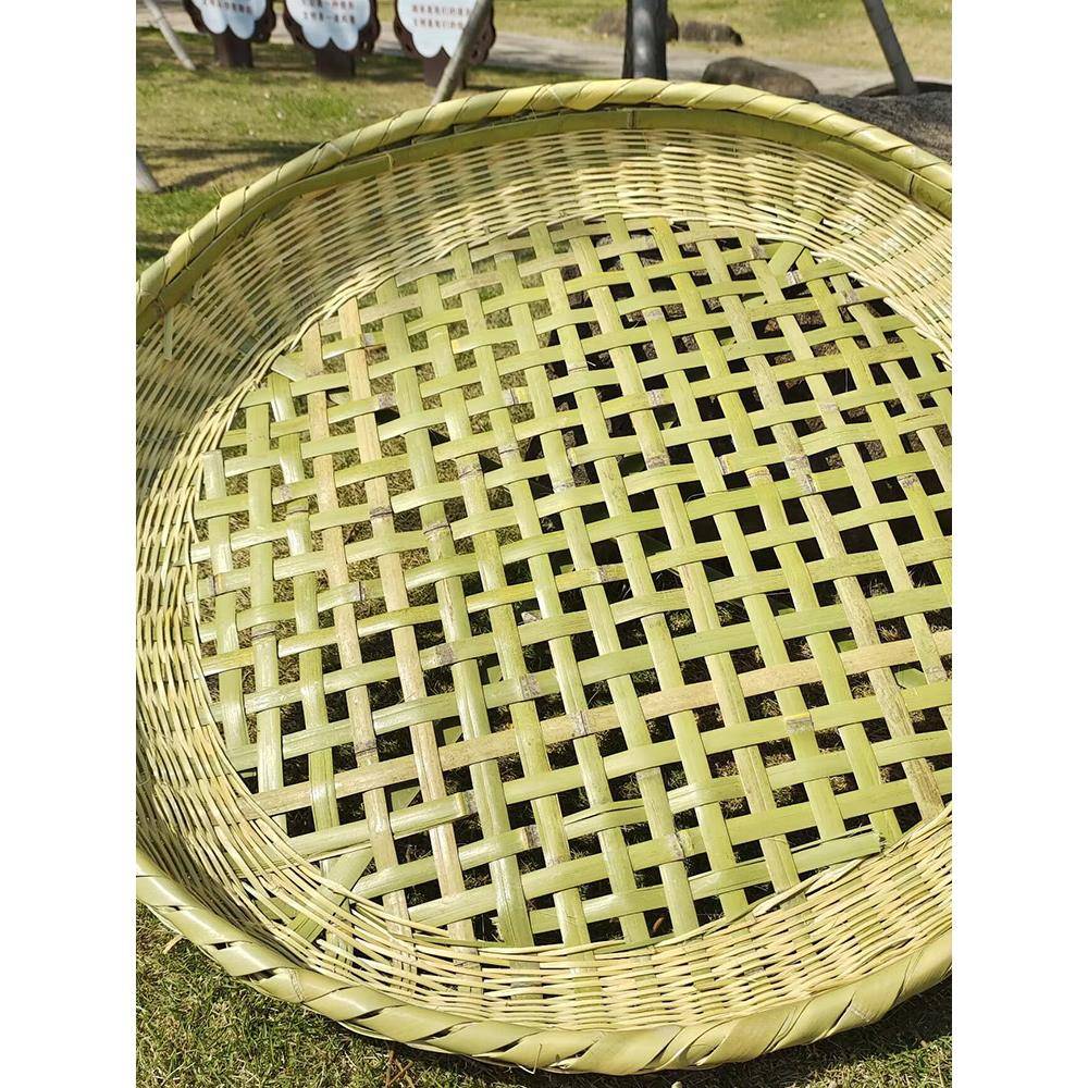 大孔竹编筛子有孔家用竹制品大眼竹筐竹编制品晒鱼加厚四方竹筛子图片