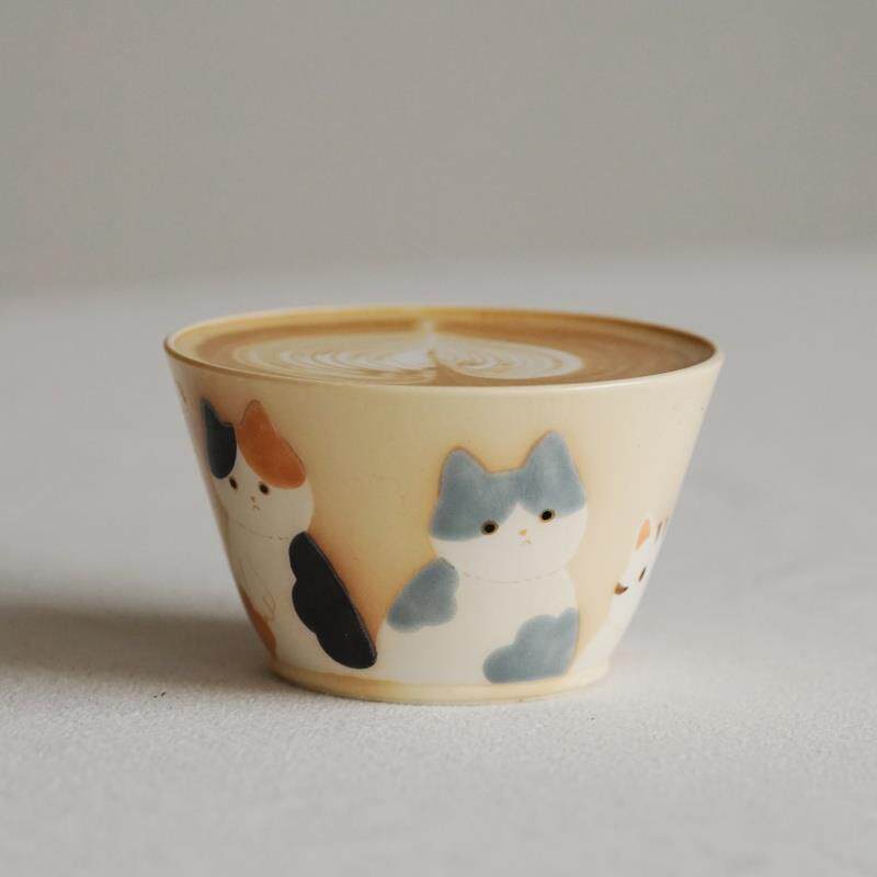 焦糖猪口杯◢叶子手作本来不该有咖啡杯女士个人专用拉花杯咖啡杯