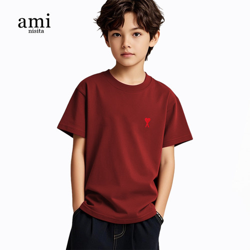 ami男女童短袖T恤夏季运动T恤
