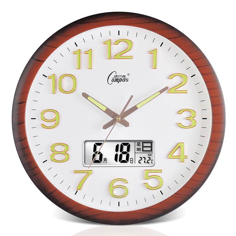 客厅万年历简约挂钟表时尚创意大气静音时钟挂墙夜光电波钟,家居饰品,挂钟,淘宝优惠券,粉丝福利购,淘宝优惠卷