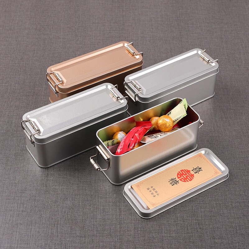 铁盒子长方形螺丝收纳盒不锈钢食品级搭扣小型工具金属马口铁盒子