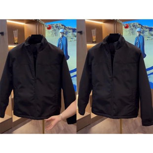 简约轻奢大气保暖棉服夹克冬季新款男士酷帅纯色立领飞行棉服外套