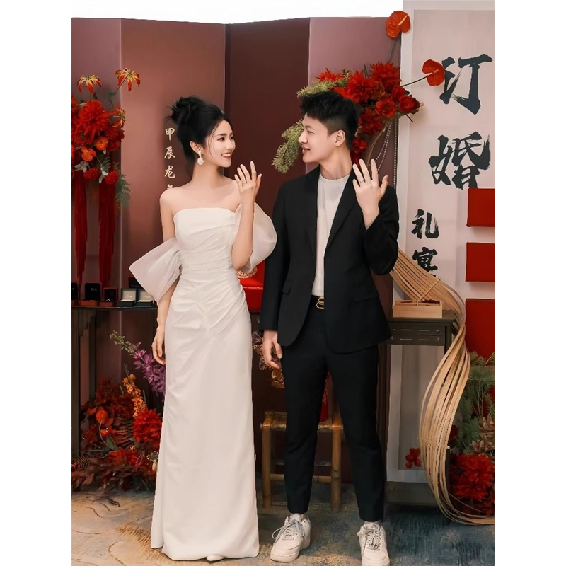 抹胸訂婚禮服205新款娘簡