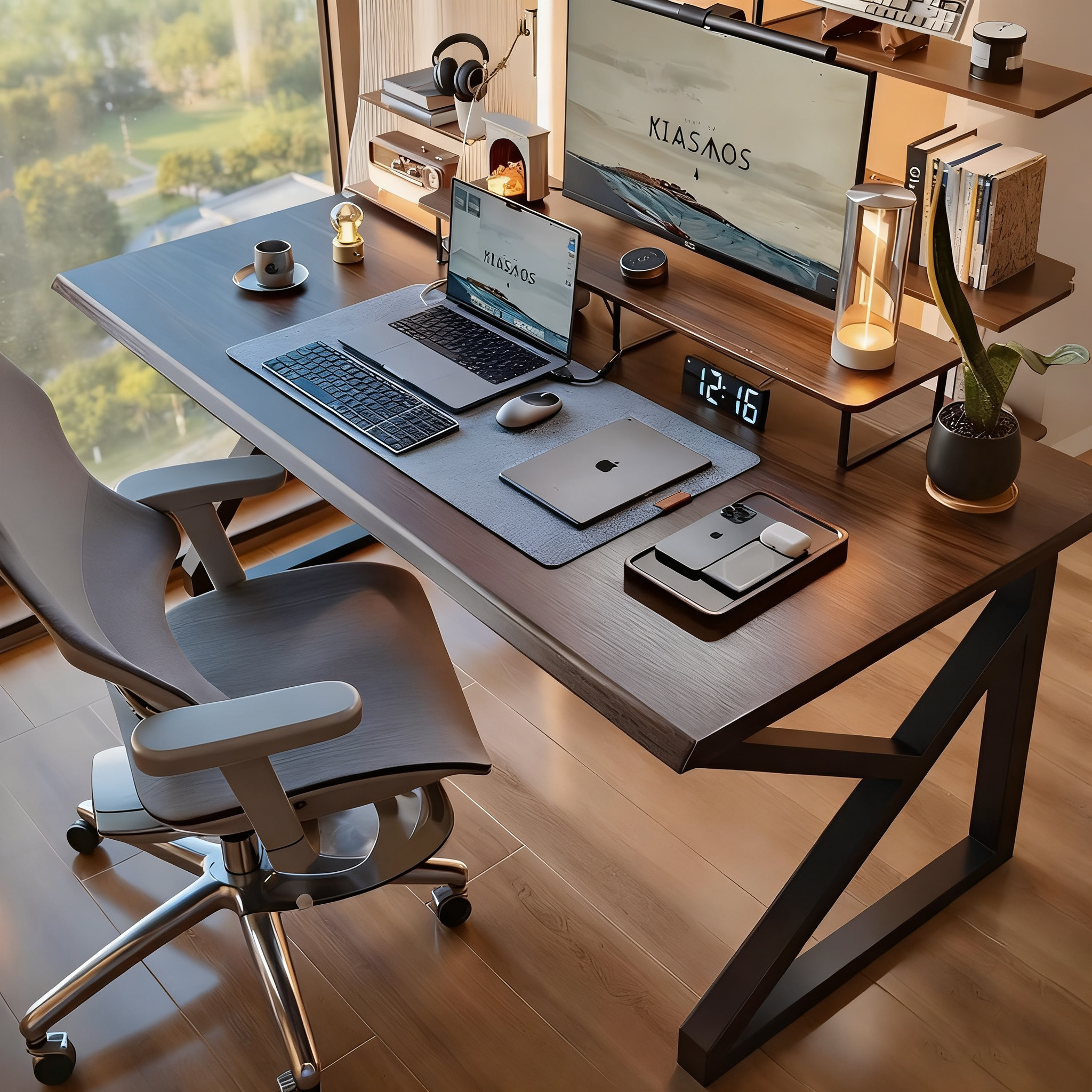 顾家家居电脑桌台式家用简约书房书桌小户型工作台办公电竞桌桌子