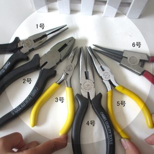 睿新5寸尖嘴钳子直头尖咀钳125mm铆钉工具尖头拆链条老虎钳卡簧钳
