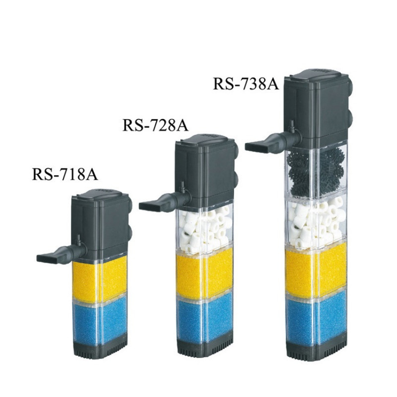 日胜RS-718/728/738A三合一内置循环过滤泵鱼缸增氧造浪潜水泵