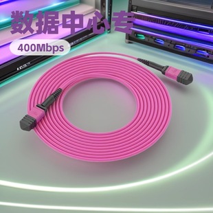 MPO OM4万兆多模8芯12芯24芯母头B极性OM4集束200G光纤线批发