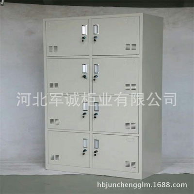 河北军诚批发学生员工宿舍更衣柜八门六门更衣柜商场储物柜更衣柜