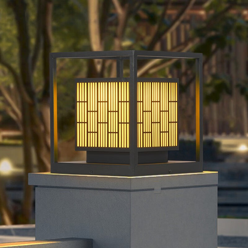 顺馨  太阳能柱头灯花园别墅园林围墙门柱灯户外防水草地景观灯庭