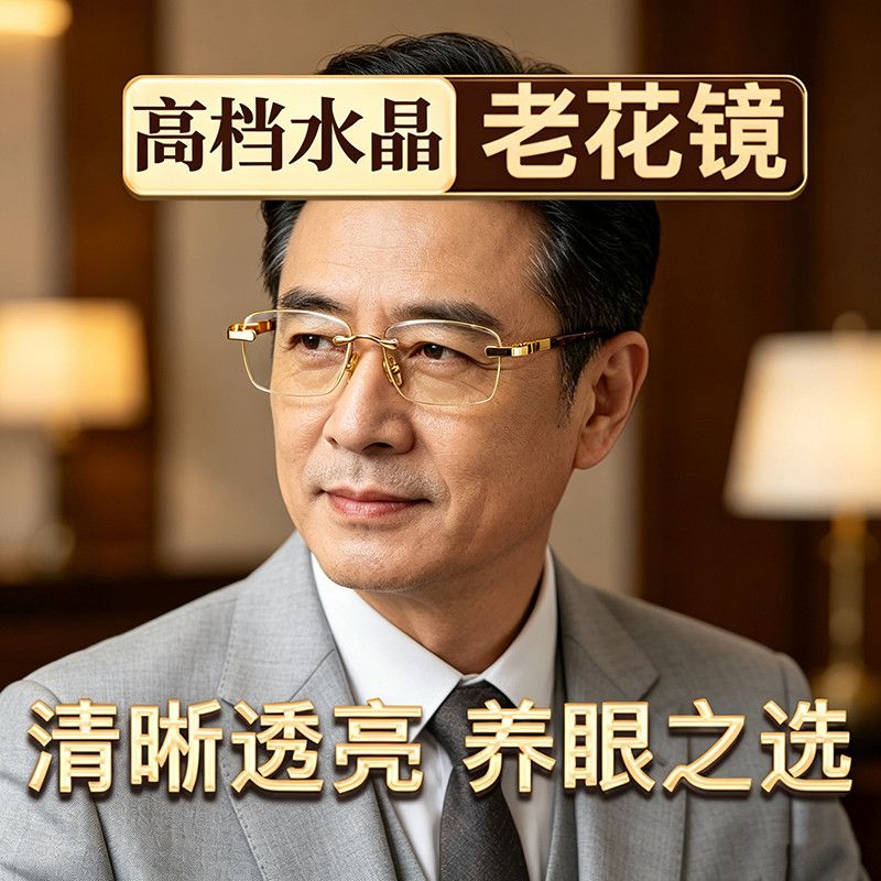 水晶眼镜老花镜竹叶青石墨镜材质