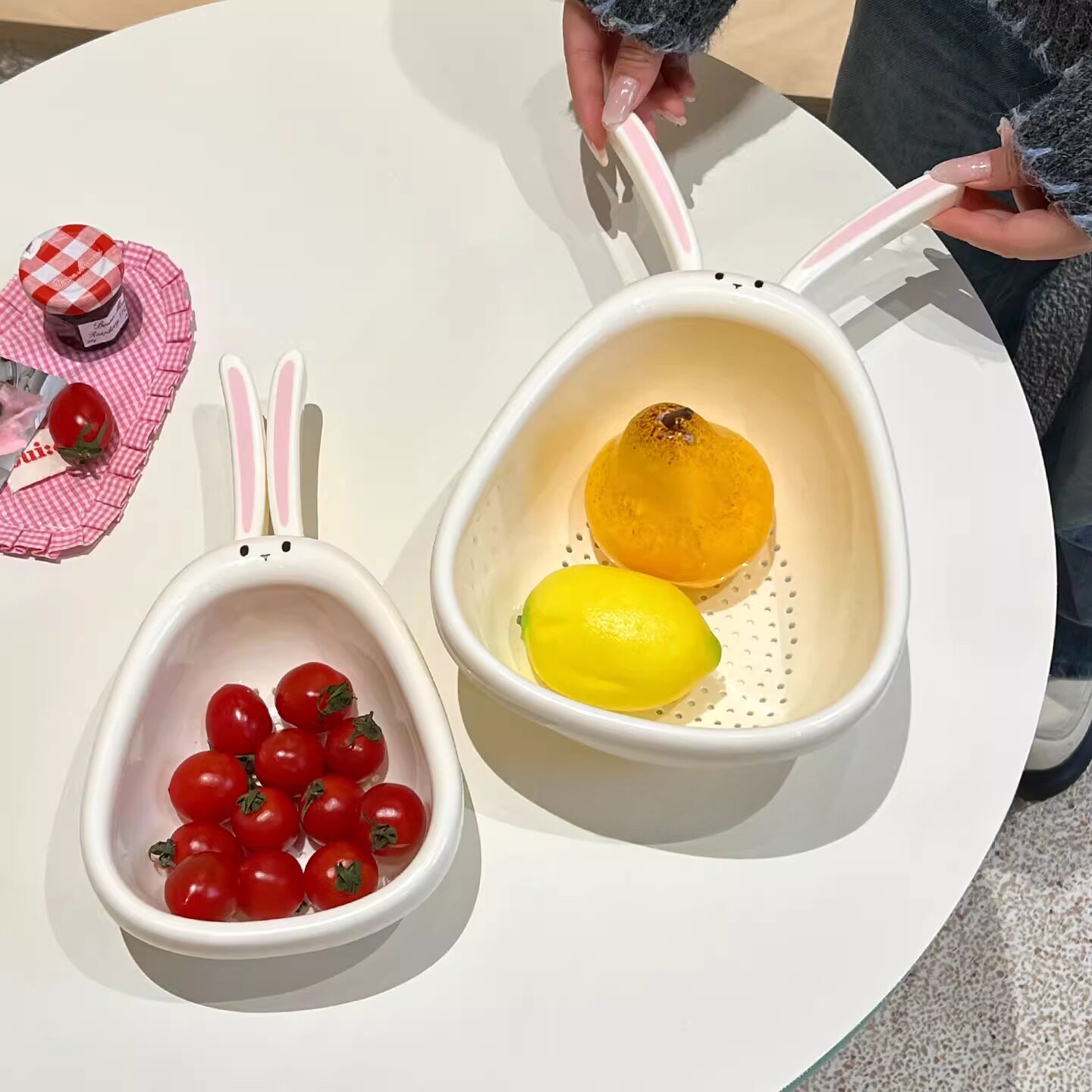 可爱兔子沥水篮高颜值洗菜盆家用